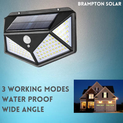 2023 Upgraded Version 100 LED Solar Outdoor PIR Motion Sensor LED Light.