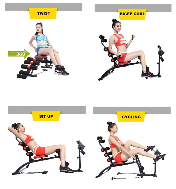 💥Upgrated 24 in 1 Six Pack Abdominal Trainer with Pedals
