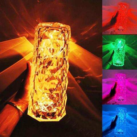 Diamond Reflection Portable LED Crystal Table Lamp