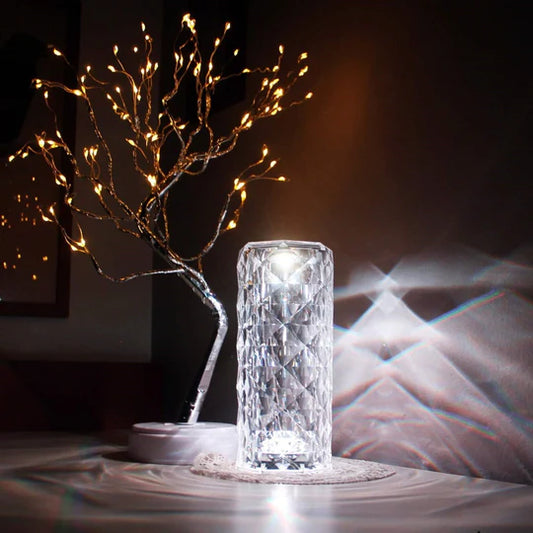 Diamond Reflection Portable LED Crystal Table Lamp